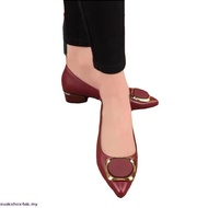 Women's Buckle Decor Flat Shoes, Elegant Point Toe Slip On Shoes, Lightweight & Comfortable Shoes