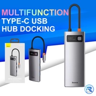 Baseus Metal Gleam Series Docking Station HUB 4/5/6/8 in 1 USB  Multifunctional Type-C Hub Docking Station
