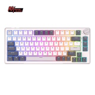 RK H81 RK Royal Kludge 81ปะเก็นกุญแจโครงสร้างแบบ Tri-Mode RGB มีสายบลูทูธ2.4G 80% ไร้สายคีย์บอร์ดแบบ