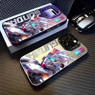 Gundam Metal Button Colorful Silver Casing For Samsung Galaxy A15 A35 A55 A54 A52 A24 A14 Note 20 S24 S23 Plus Ultra S20FE Hard Laser Matte Anime Phone Case