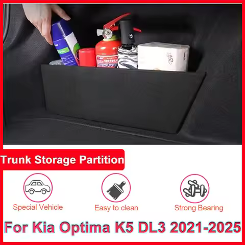 For Kia K5 Optima DL3 GT-Line 2021~2025 MK5 Auto Accessories Car Organizer Trunk Side Partition Trun