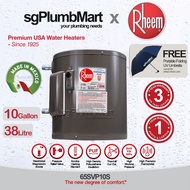 [Made in Mexico] Rheem 10 Gallon Vertical Storage Water Heater 65SVP10S 10 Gal 38 Litres x sgPlumbMa