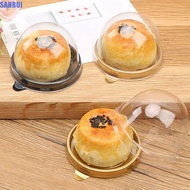 SANRUI Moon Cake Box Mini Round Muffins Packaging Box Dome Boxes Wedding Favor Baking Packing Box