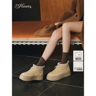 73hours Women's Shoes Warm Front Tuning Winter New Stylefrench styleThick-Soled Fluffy Snow Boots Wa