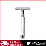 Edwin Jagger - DE Series - DE89 Chrome Knurled Double Edge Safety Razor-SGPOMADES