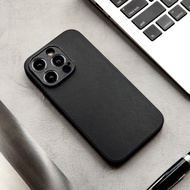 【玄黑】iphone16pro手機殼真皮15max蘋果保護套14plus後蓋13全包