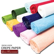 50cm x 250cm Crepe Paper Roll flower wrapping / Color crepe paper / Kertas crepe paper bunga