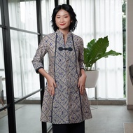 NONA RARA - Eyes Indigo Rmb D0330, Modern Casual Batik Shirt