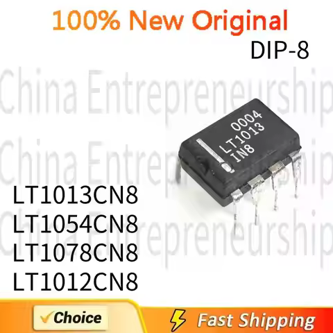 5 PCS DIP-8 LT1013CN8 LT1054CN8 LT1078CN8 LT1012CN8 DIP-8 Dual operational amplifier IC chip 100%Qua