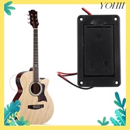 YOHII ​Guitar Battery Holder​, 9V Battery Compatible​ ​Black 9V Battery Box​, Great accessory Batter