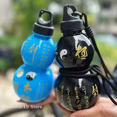 【R】Gourd Shaped Outdoor Water Bottle Wu Large Capacity Poratble Water Cup Chinese Style Portable Gou