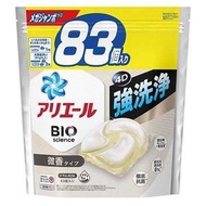 Ariel - 4D 炭酸機能抗菌淨白洗衣球 /洗衣膠囊 83粒 補充裝 (白色微香) [平行進口]