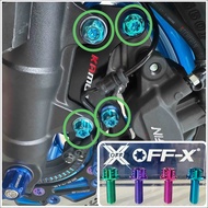 OFF-X Titanium Screw Bracket Disc Sprocket Footrest Skru M8 Titanium GR5 Crown Head Screw Complete F