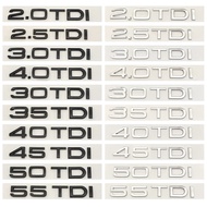 Car Tail Rear Trunk Sticker For Audi ABS 1.9 2.0 2.5 2.7 3.0 4.0 30 35 40 45 50 55 TDI Badge Emblem 