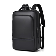 Men Backpack Large Capacity Waterproof PU Leather Laptop Bag 15 Inch Business Travel Work Bag Commut