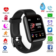 Yuchen Smart Band 116 Plus Smart Watch Bluetooth Waterproof Sport Watch Smartwatch Heart Rate Monitor Blood Pressure Watches Men Women Wristwatch for Android IOS