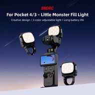 BRDRC for DJI Pocket 4/3 fill light, selfie flash light, pocket handheld photography light accessori