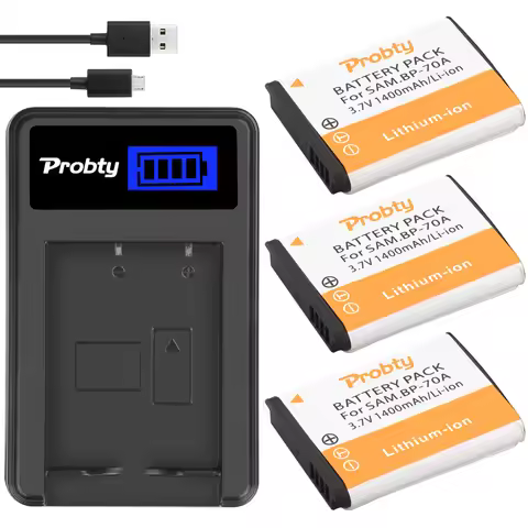 BP-70A 1400mAh Replacement Battery + Charger for SAMSUNG SL50 SL600 SL605 SL630 ES65 ES-65 ES67 ES-6