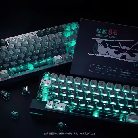 Anime Monsters 8 Theme Keycaps Pbt Sublimation Nuclear Power Profile KeyCaps for Mechanical Keyboard