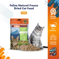 Feline Natural Freeze Dried Cat Food 100g High Protein GrainFree Natural Nutrition Raw Diet for Cats
