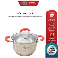 SUNHOUSE MAMA 5-bottom stainless steel pot SHG2516MSD /SHG2520MSD_16cm - Can be used on induction co