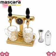 MARA 5pcs/set Mini Beer Mug Model, Dollhouse Decor 1:12 Scale Miniature Beer Tap Set, Micro Beer Mug