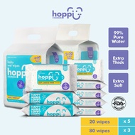 Hoppi Premium Baby Wet Wipes 20pcs/80pcs