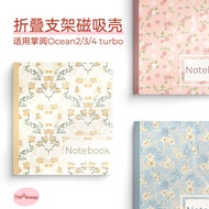 IReader Ocean4/Ocean4 C/Ocean4 turbo/Ocena3 7-inch Dormant Stand Magnetic Protective Case Floral Boo