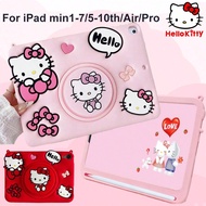 เคสการ์ตูนน่ารักของ Hello Kitty เข้ากันได้กับ iPad Mini 1234567/56789th/10th/Air/Pro สำหรับเด็กผู้หญ