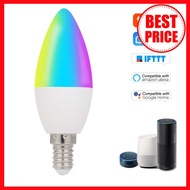 NEW LOW PRICE WiFi Smart Bulb RGB+W+C LED Candle Bulb 5W E14 Dimmable Light Phone APP SmartLife/Tuya