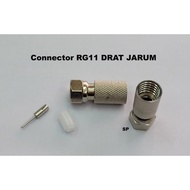 RG11 Jack Connector Thread + SP Needle - F7C coaxial cctv thread Connector