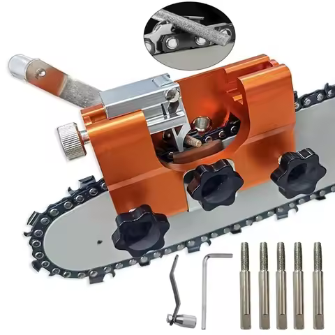 Chainsaw Sharpener Jig Fast Chainsaw Sharpener Kit Woodworking sharpening stone Portable Hand Crank 