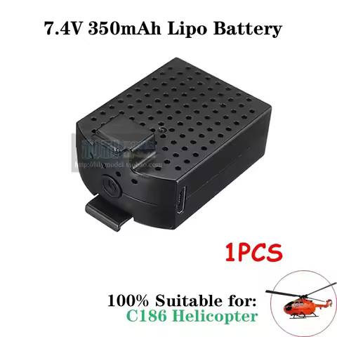 RC ERA C186 BO-105 / E120 4CH Flybarless Helicopter Spare Parts 7.4V 350mAh Lipo Battery for Remote 