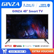 GINZA Smart TV 40 Inch TV Flat Screen Smart TV Android TV Flat Screen TV