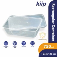 Kiip Thinwall 750 ML, kiip rectangle, box, rectangular, food container
