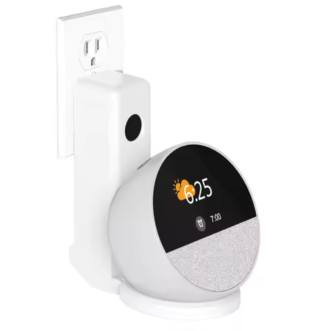 Wall Bracket For Amazon Echo Spot 2024 release with Cable Storage, Space-saving ABS Material Speaker