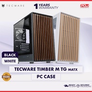 TECWARE TIMBER M TG MATX CASE - BLACK / WHITE