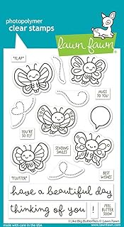 Lawn Fawn LF4024 I Like Big Butterflies 4x6 Clear Stamp Set