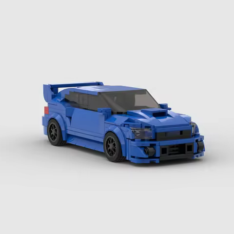 MOC Speed series Subaru WRX STI 303pcs racing sports car Vehicle Racer Building Blocks Creative Gara