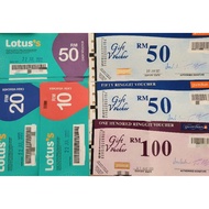 Lotus Tesco Guardian Cash Voucher RM100