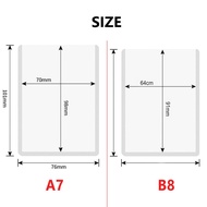 ODDS FROM 5 PCS) Toploader size A7 plastic photo card holder with blue background