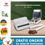 Rollbox Metal Penggulung Lintingan Bako Manual Alat Kerajinan Umum GIZEH Cigarette Roll Box 8 x 70mm