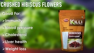 Crushed Hibiscus Flowers | Indian Herbs and Spices | 60g | KILLI Herbs | Regulate Blood Pressure | Control Cholesterol | Liver Health | Anti-Bacterial | Boost Immunity | Weight Loss