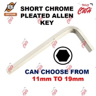 11MM-19MM RANGE BONDHUS USA CHROME PLEATED SHORT HEX ALLEN KEY L WRENCH HEXAGON DRIVER CWH TOOLS BLA