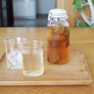 日本星硝 日本製透明玻璃按壓式保存瓶/調味料罐300ML 2入組