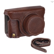 ღPortable Camera Case Synthetic Leather Camera Carry Bag with Shoulder Strap Replacement for Fujifilm X100V/ X100F Camera
