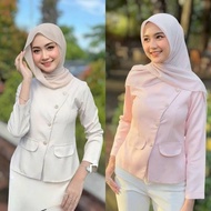 KEMEJA Ailee roman vest shirt semi Blazer casual outfit - Long Sleeve Top - Hijab Friendly Blouse - 