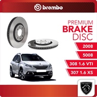 BREMBO Front Discs (2pcs) - Compatible with Peugeot 2008, Peugeot 308 1.6 VTI, Peugeot 5008'15, Peug