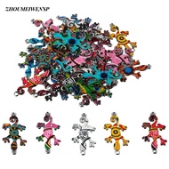 ZHOUMEIWENSP Gecko Charms Pendant, Alloy Decorative Mixed Color Gecko Charm Connector, Key Chains An