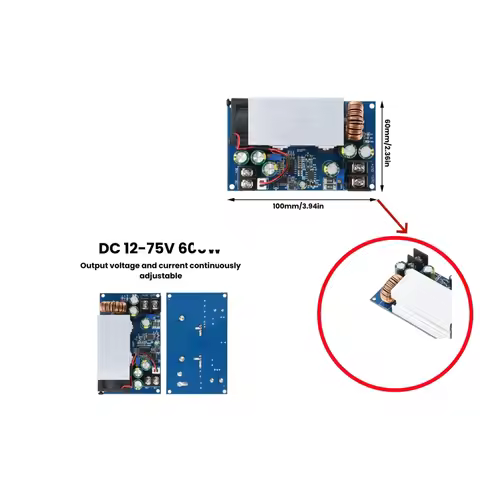 DC12-75V 600W 25A Buck Converter Voltage Regulator Constant Current Power Module Power Supply